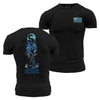 Blue superhero figure with lightning effects and 'Superior Firepower' text on a black background