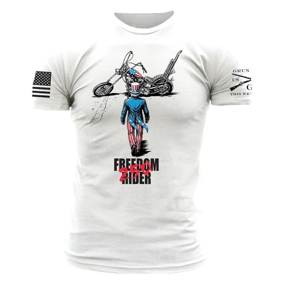 T Shirt Rider 250 Freedom Rider T-Shirt - White – Grunt Style