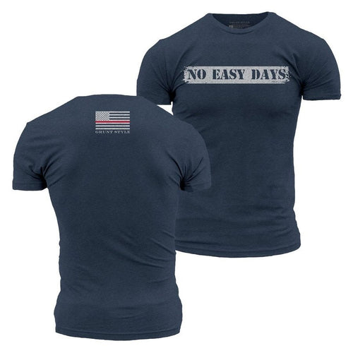 No Easy Days Fire T-Shirt - Midnight Navy