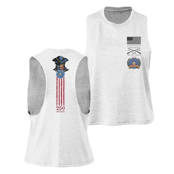 defend your style タンクトップ Women's Defy Racerback Cropped Tank - White – Grunt Style, LLC