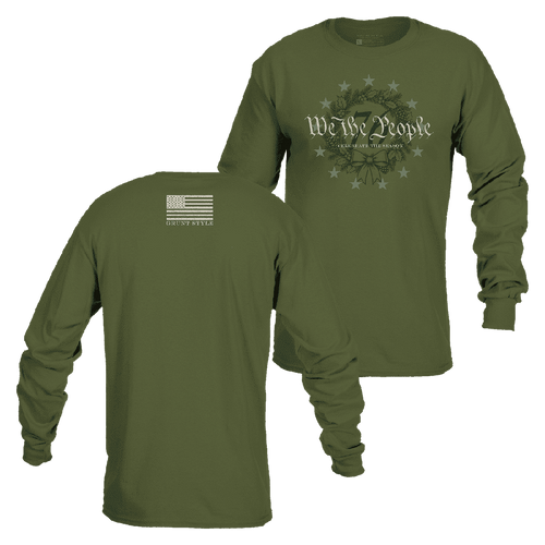 We The People Christmas Long Sleeve - Military Green