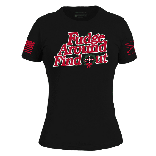 Women's Fudge Around And Find Out Slim Fit T-Shirt - Black