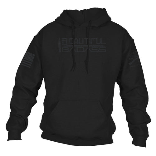 Women's Blackout Beautiful Badass Hoodie - Black