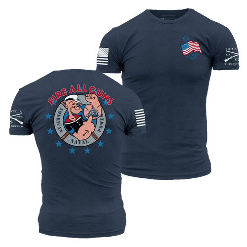 Fire All Guns T-Shirt - Midnight Navy