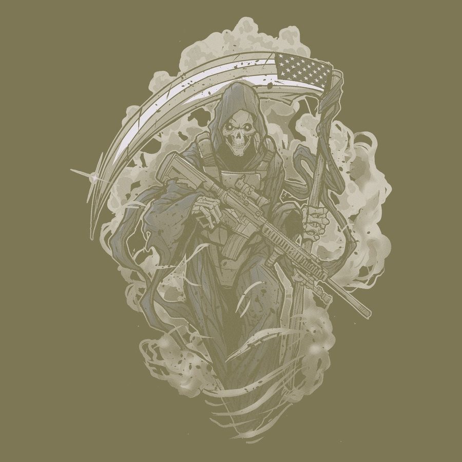 Reaper's Fury T-Shirt - Military Green
