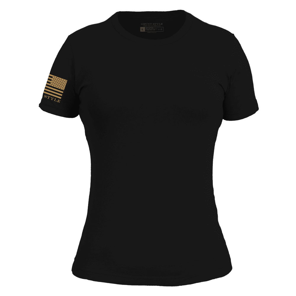 Women's Basic Non-Rifle Slim Fit T-Shirt - Black