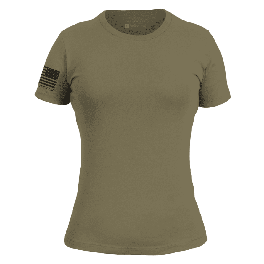 Women's Basic Non-Rifle Slim Fit T-Shirt - Military Green