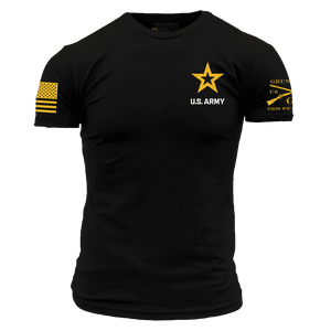 Army Basic Full Logo T-Shirt - Black