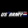 US Army logo with 'American Heroes' text on a black background