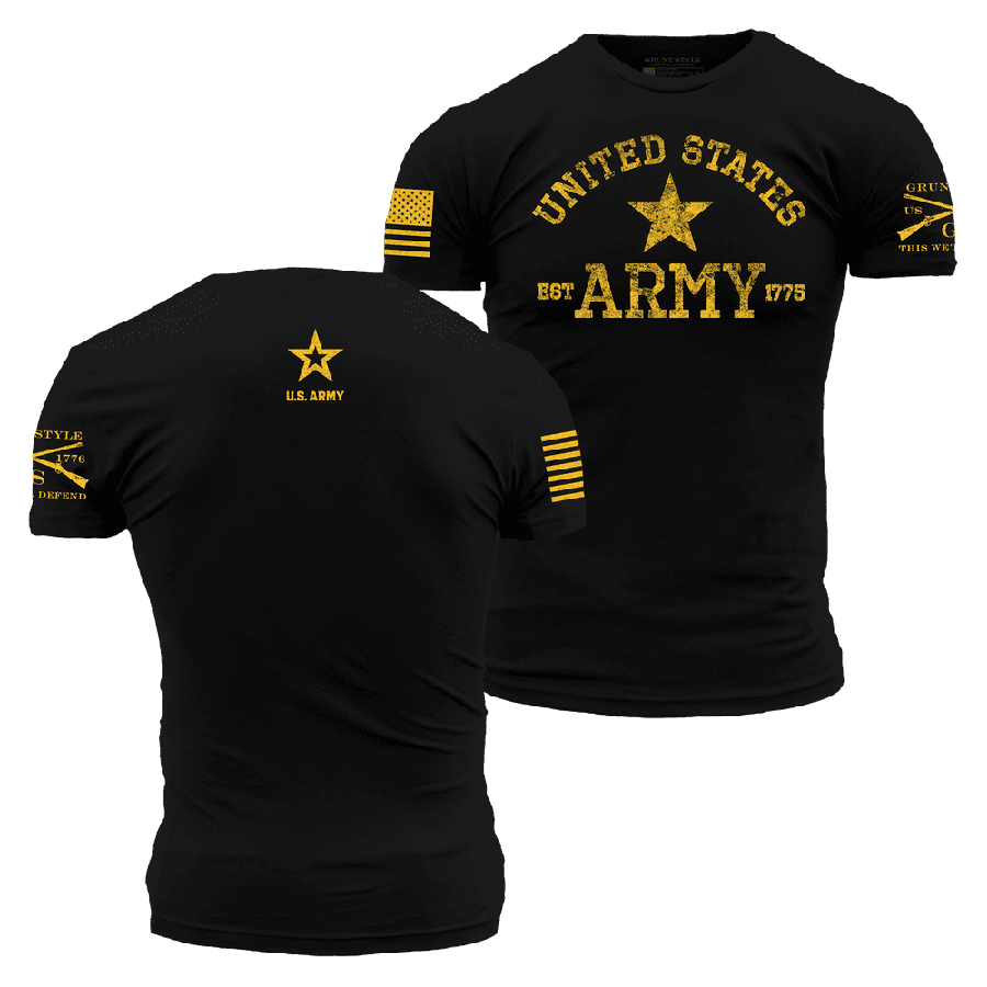 Army Est. 1775 T Shirt Black