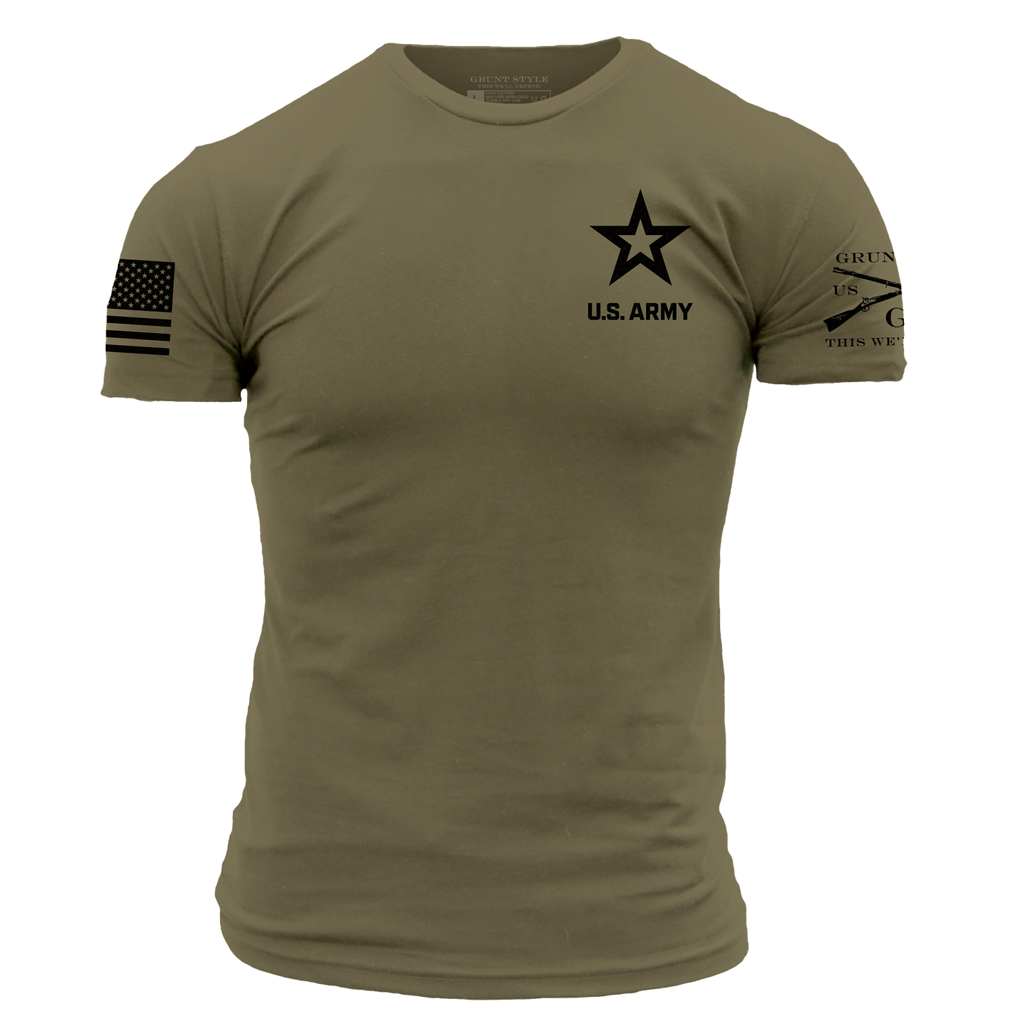 Army Hit The Ground Running T-Shirt - Military Green