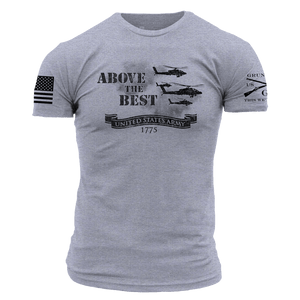 Army Above The Best T-Shirt - Heather Gray