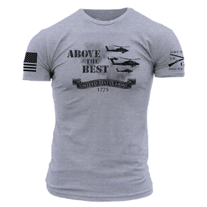 Army Above The Best T-Shirt - Heather Gray