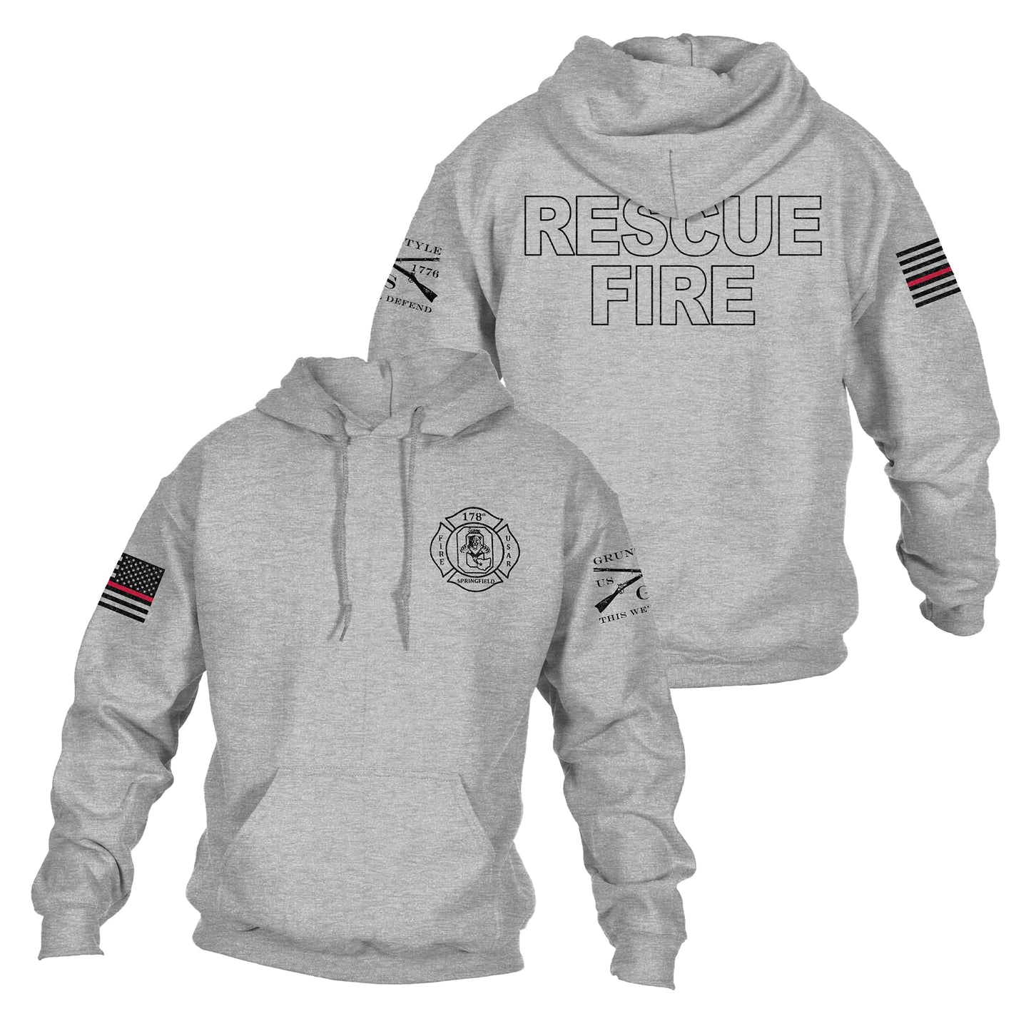 178th Fire and Emergency Services Station wear and PT gear Hoodie