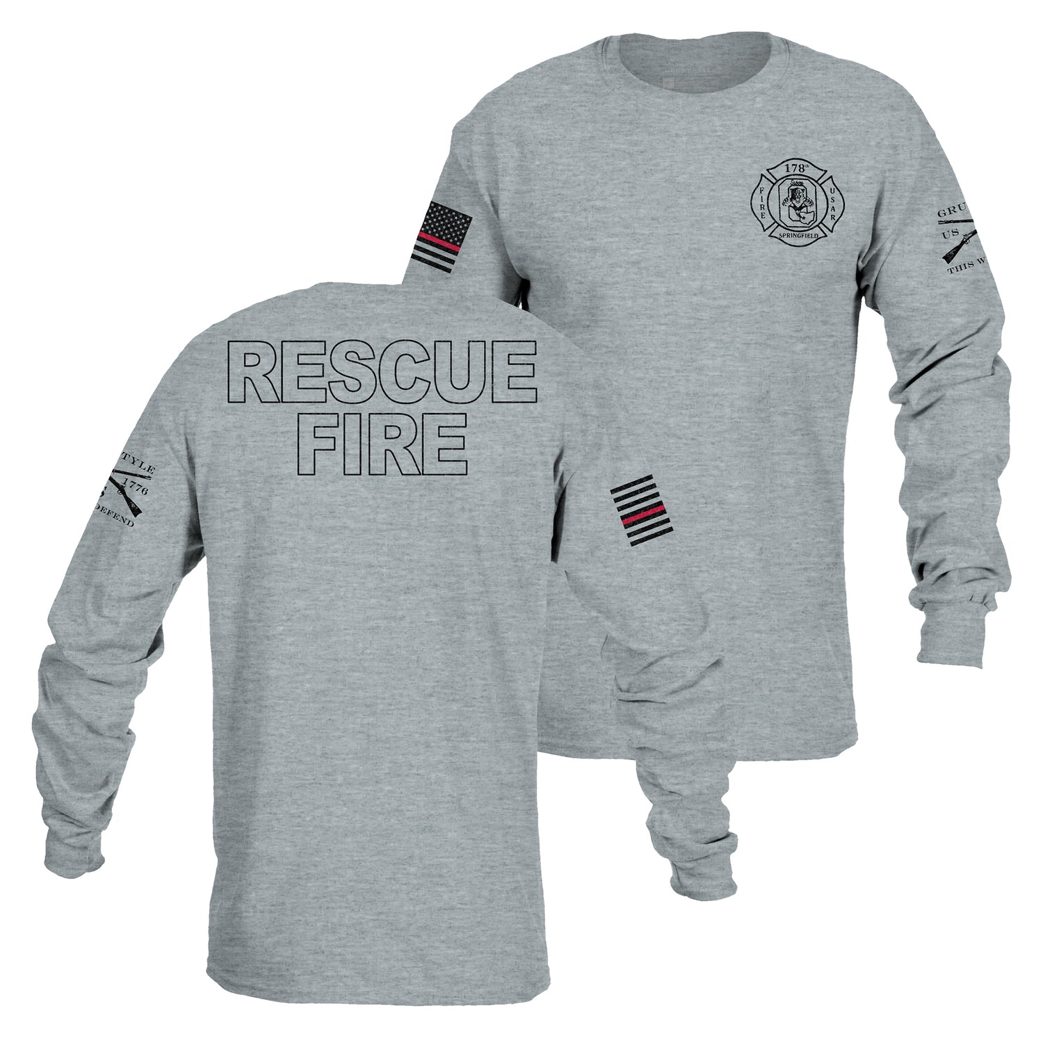 178th Fire and Emergency Services Station wear and PT gear Long Sleeve
