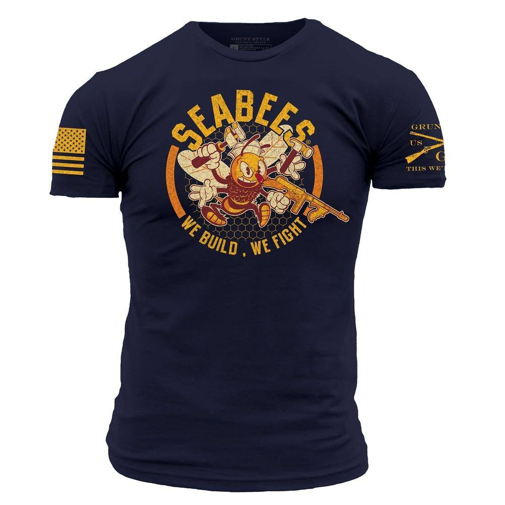Seabees US Navy Shirt We Build, We Fight Grunt Style, LLC