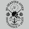 Navy-themed graphic with skull, crossed swords, and ships on a light gray background