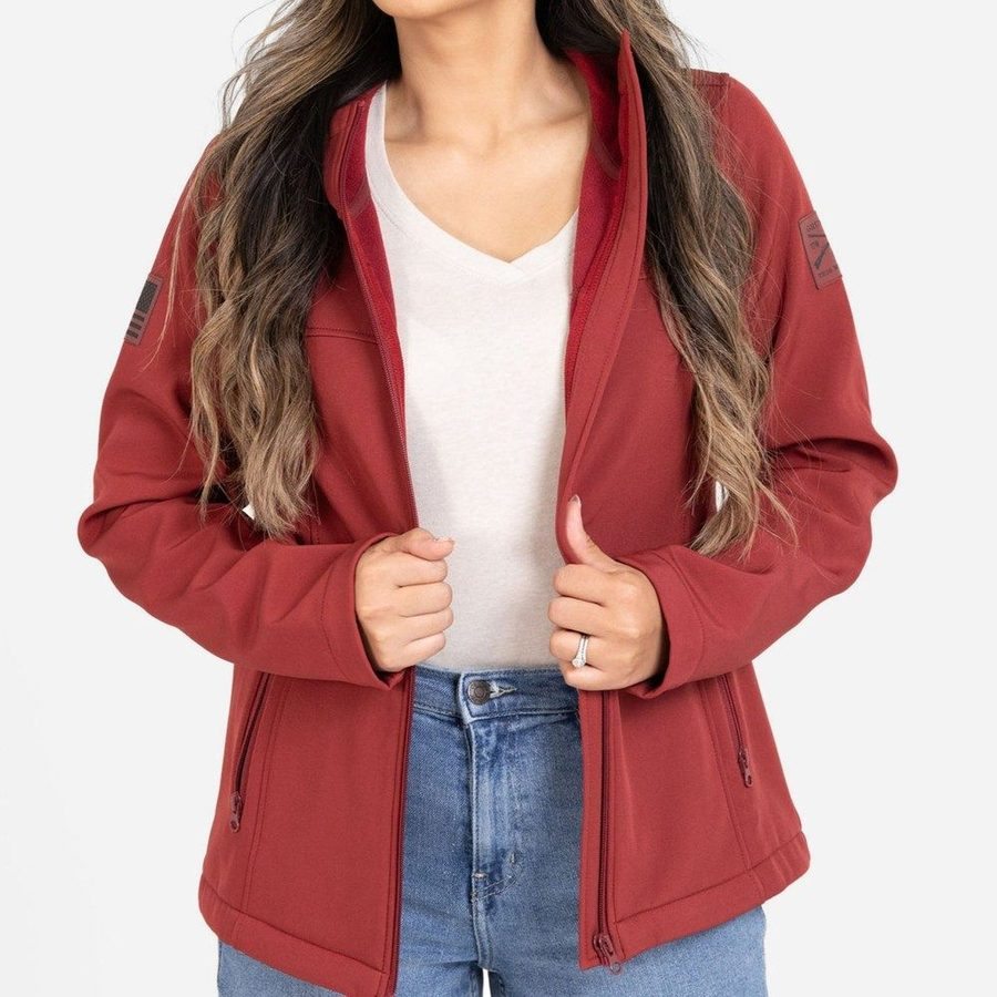 Women's Soft Shell Jacket - Red Plum