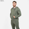 Grunt Style Men's All-Day 1/4 Zip Hoodie - Heather Military Green