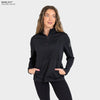 Grunt Style Women's 1/2 Zip Waffle Top - Black