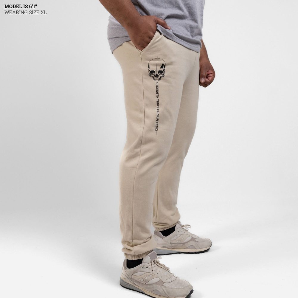 Grunt Style Strength Through Suffering Sweat Pant - Sand
