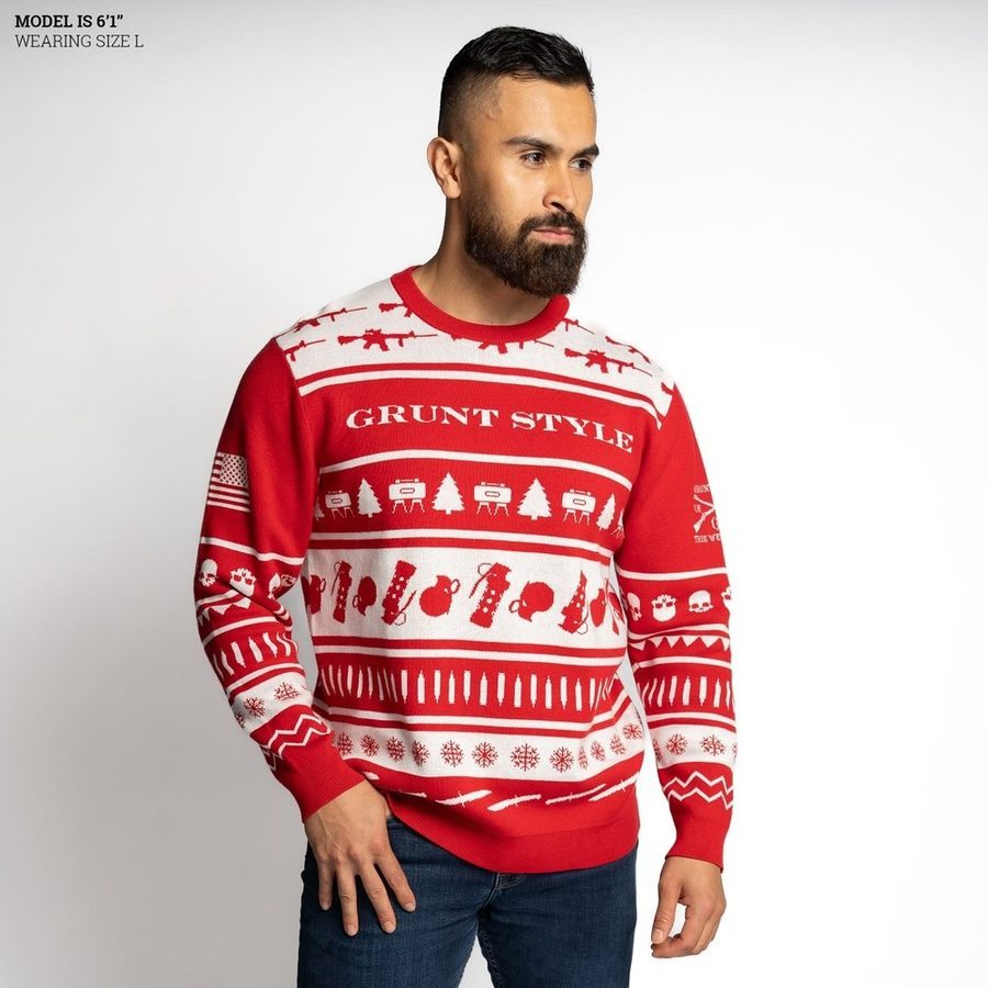 Grunt Style Merry And Armed Christmas Sweater