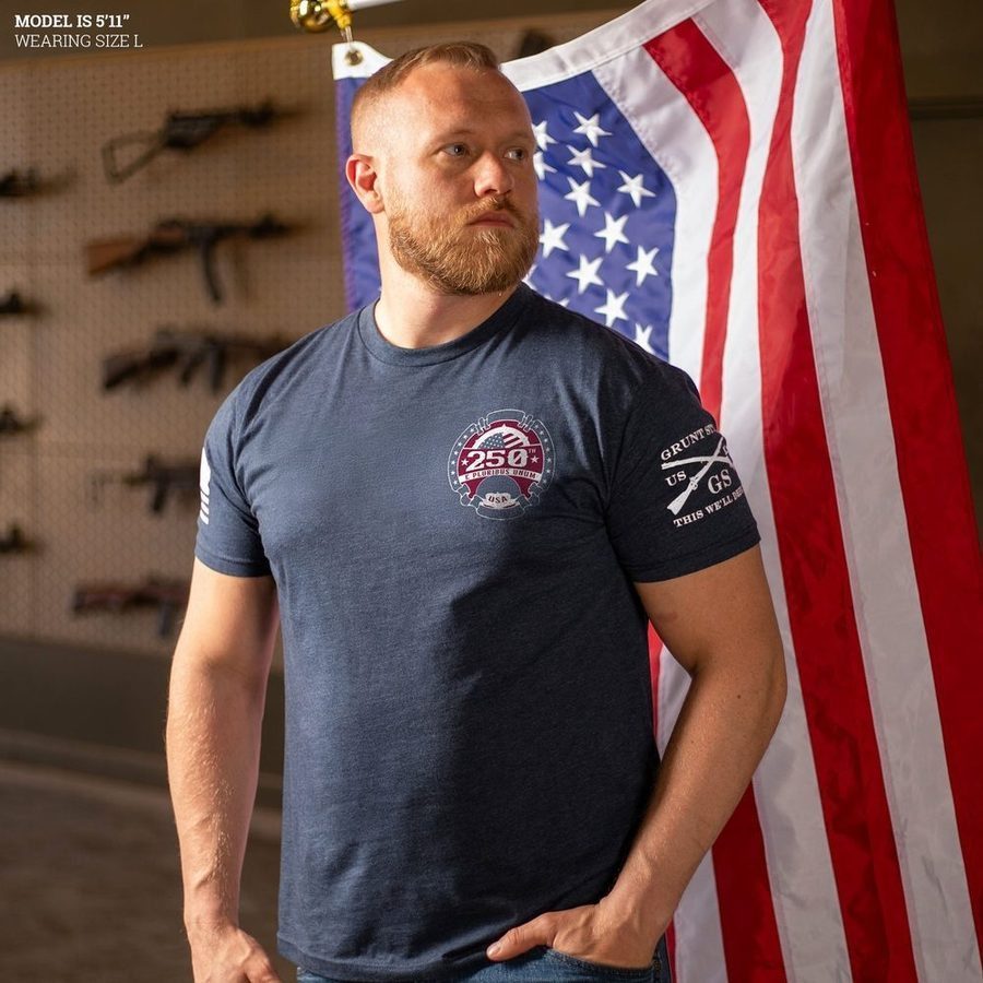 250th Commemorative T-Shirt - Midnight Navy – Grunt Style