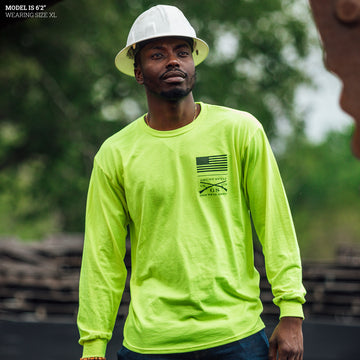 Red Blood Blue Collar™ Long Sleeve - Safety Green