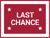 Red sign with 'Last Chance' text and white stars on a red background