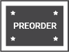Preorder sign with stars on a dark background