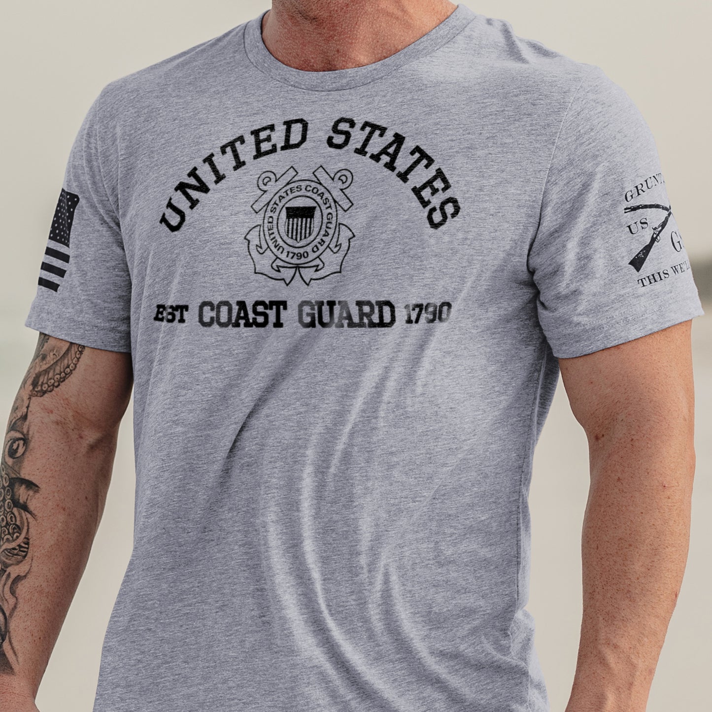 USCG - Est. 1790 T-Shirt - Heather Gray