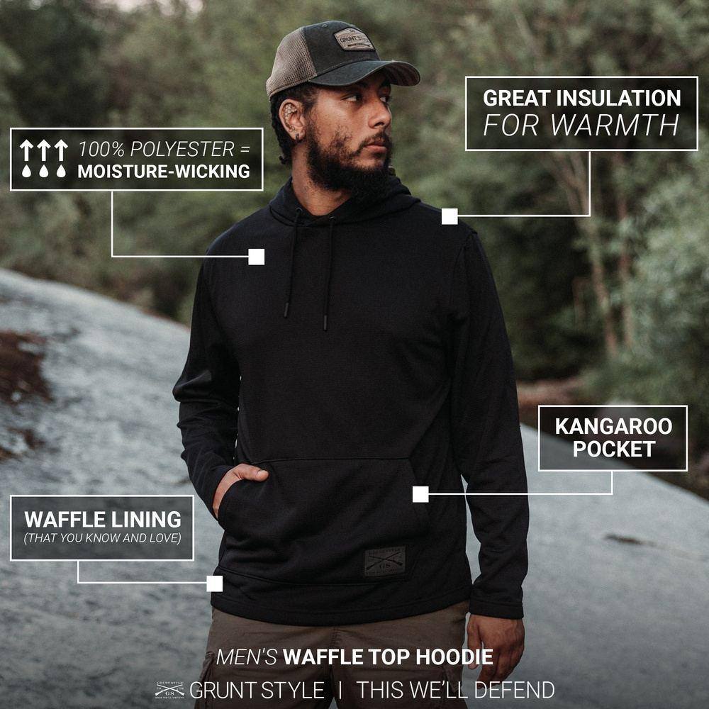 Waffle Top Hoodie - Green Jacket – Grunt Style, LLC