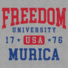 Grunt Style Freedom University T-Shirt - Dark Heather Gray artwork
