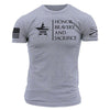 Grunt Style Honor, Bravery, and Sacrifice Men's Tee - Heather Gray T-Shirt