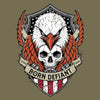 Grunt Style Women's Born Defiant Slim Fit T-Shirt - Military Green artwork