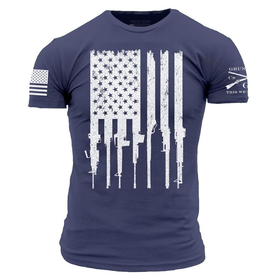 Grunt Style Rifle Flag T-Shirt - Future Dusk T-Shirt