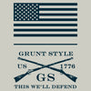 Grunt Style Red Blood Blue Collar™ Long Sleeve - Sand artwork
