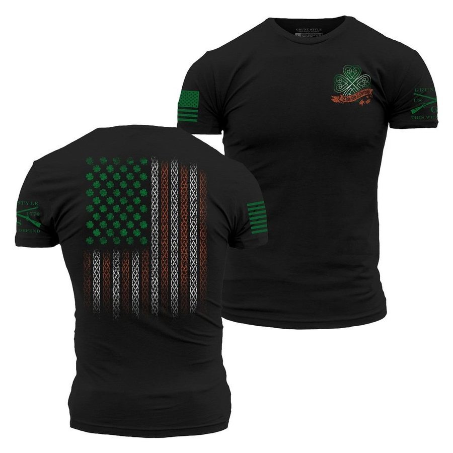 This We'll Defend Irish Colors T-Shirt - Black