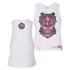 Grunt Style Women's 250th Commemorative Racerback Cropped Tank  - White tanks