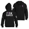 Grunt Style F*ck Cancer Full-Zip Hoodie - Black full-zip hoods