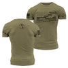 Grunt Style Vietnam War Redacted Flag - Military Green T-Shirt