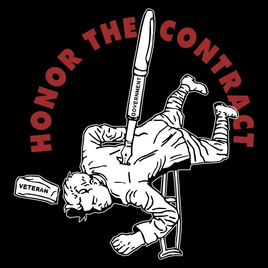 Grunt Style VFW - Honor The Contract T-Shirt - Black artwork