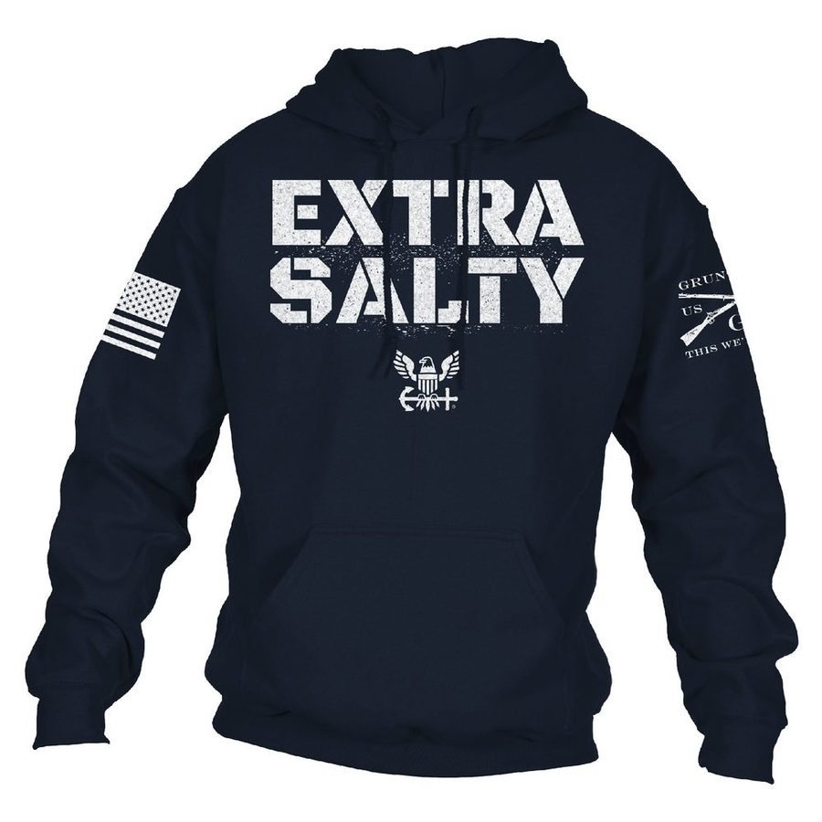 Grunt Style USN - Extra Salty Hoodie - Navy hoodies