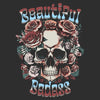 Grunt Style Women's Beautiful Badass Floral Hoodie - Black artwork