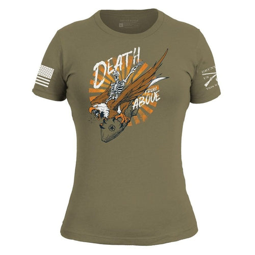 Grunt Style Women's Death From Above Slim Fit T-Shirt - Military Green T-Shirt