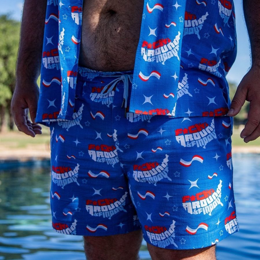 Grunt Style Getaway Casual Shorts - FAFO - Light Blue bottoms