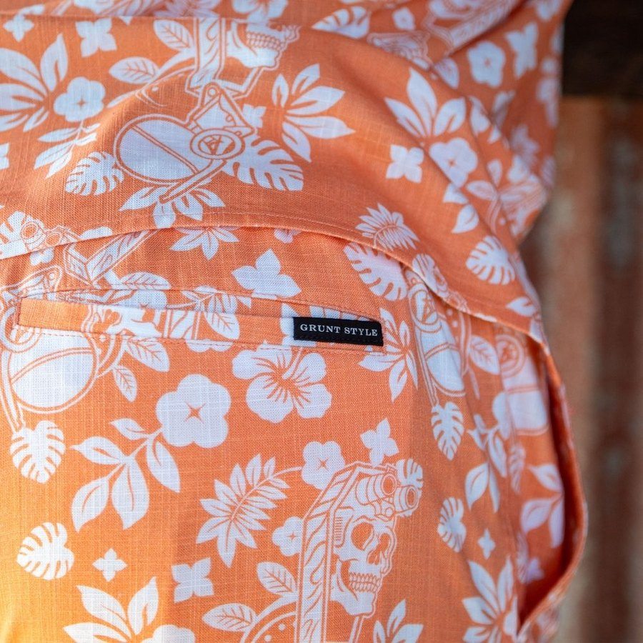 Grunt Style Getaway Casual Shorts - Tropical Death - Apricot Crush bottoms