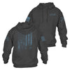 Grunt Style 1776 Flag Hoodie - Dark Heather Gray hoodies