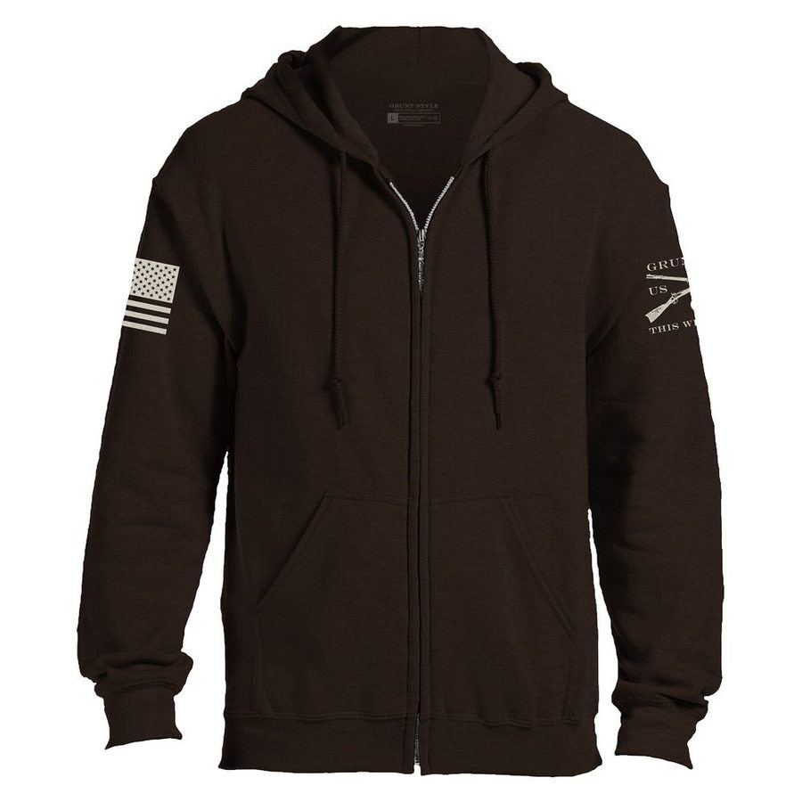 Grunt Style Basic Full-Zip Hoodie - Dark Chocolate full-zip hoods