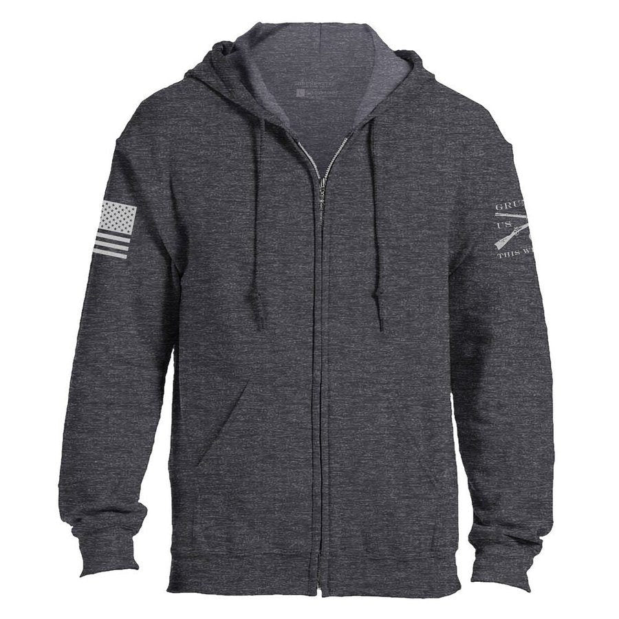 Grunt Style Grunt Style Basic Full-Zip Hoodie - Dark Heather Gray full-zip hoods
